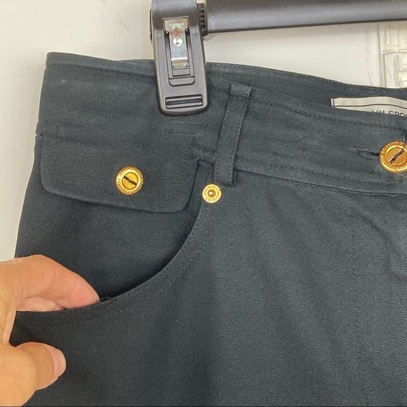 St. John Sport Black Slightly Flared Pants Sz 6 - Picture 8 of 15